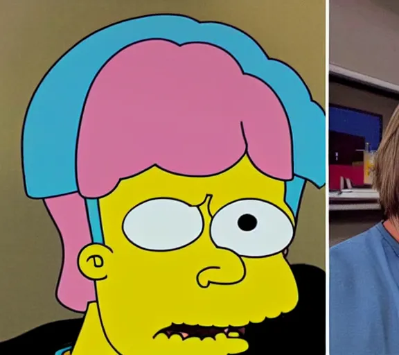 Prompt: studio color photo still of tv show simpsons character ralph wiggum if he was a real human person