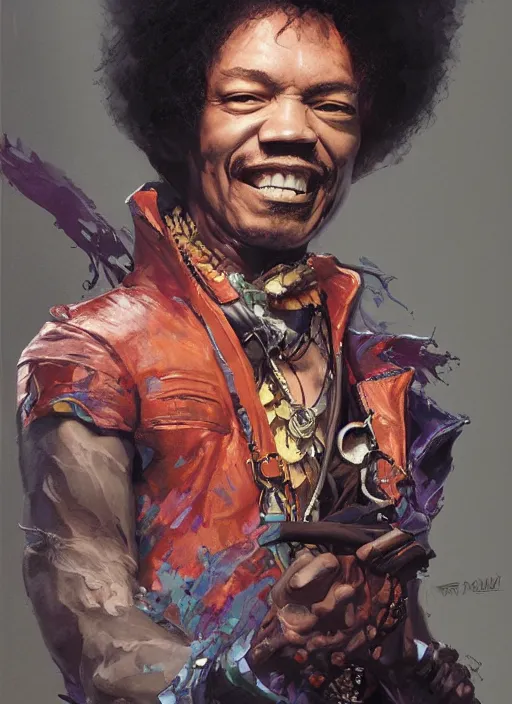 Prompt: Portrait of Jimmy Hendrix, marvel comics, dark, intricate, highly detailed, smooth, artstation, digital illustration by Ruan Jia and Mandy Jurgens and Artgerm and Wayne Barlowe and Greg Rutkowski and Frank Frazetta