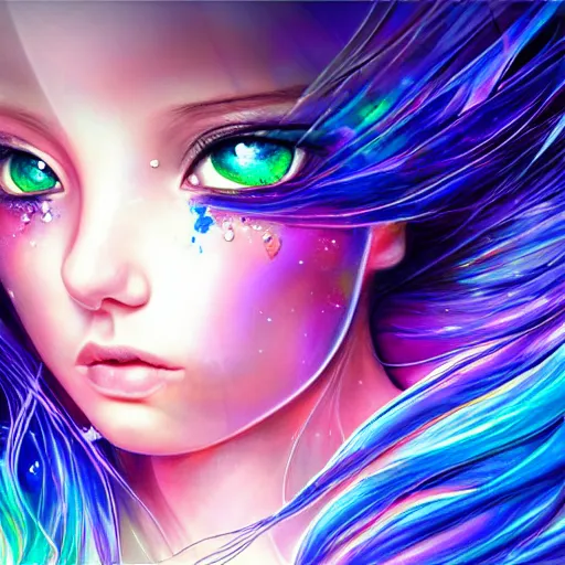 Prompt: audio shatter princess, ultra detailed painting at 1 6 k resolution and epic visuals. epically beautiful image. amazing effect, image looks crazily crisp as far as it's visual fidelity goes, absolutely outstanding. vivid clarity. ultra. iridescent. mind - breaking. mega - beautiful pencil shadowing. beautiful face. ultra high definition, range murata and artgerm