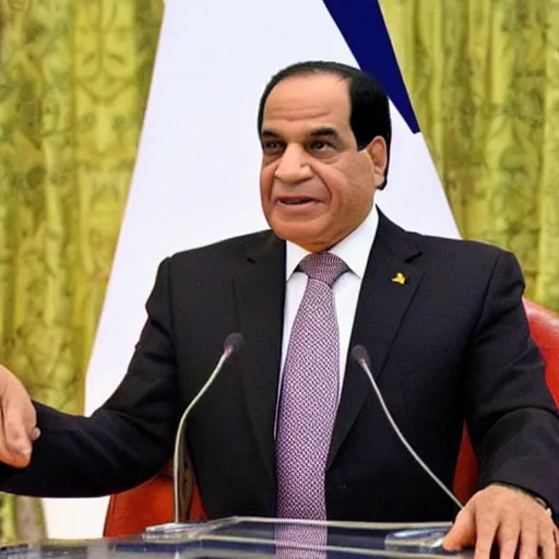 Image similar to abdel fattah el sisi , president of Egypt as a cute mini figure