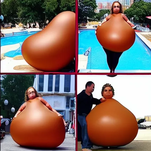 Image similar to most inflated woman in the world