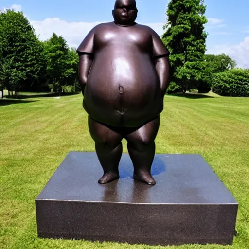 Image similar to memorial statue to obese people