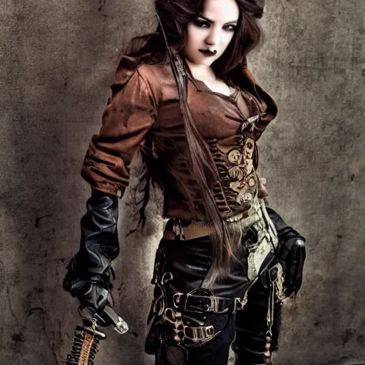 Image similar to full body photo beautiful steampunk rogue, highly detailed, 4k, HDR, award-winning photo