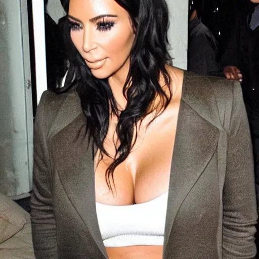 Prompt: kim kardashian as an elderly woman