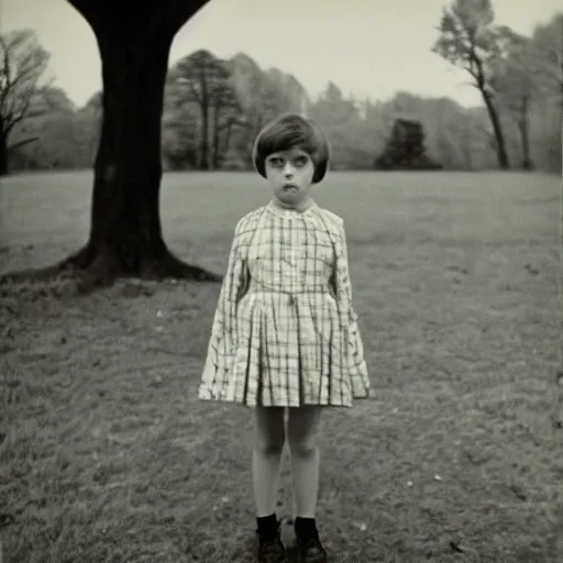 Prompt: a portrait of a character in a scenic environment by Diane Arbus