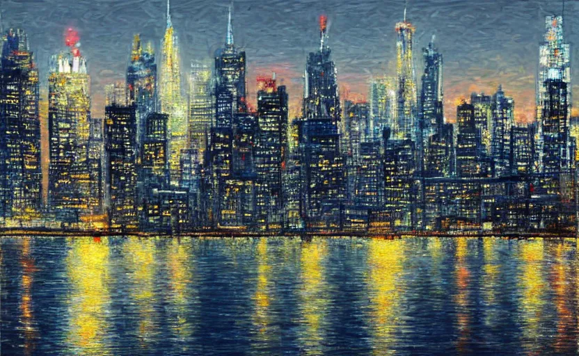 Prompt: portrait of modern cityscape at night, 8 k, intricate, highly detailed, hyper realistic