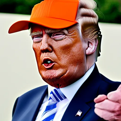 Prompt: trump as a orange