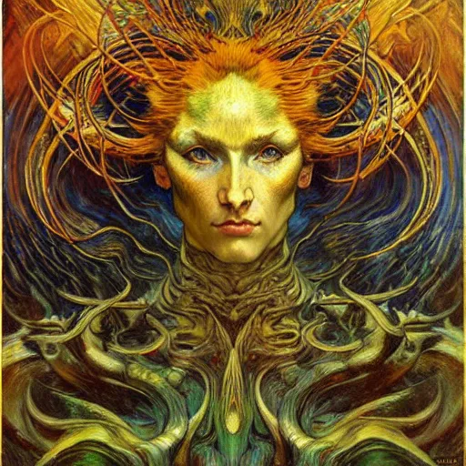 Image similar to Divine Chaos Engine by Karol Bak, Jean Delville, and Vincent Van Gogh, Van Gogh