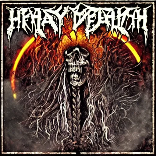 Image similar to heavy death metal album cover