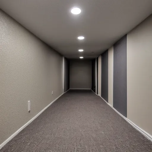 Image similar to an empty basement hallway, craigslist photo