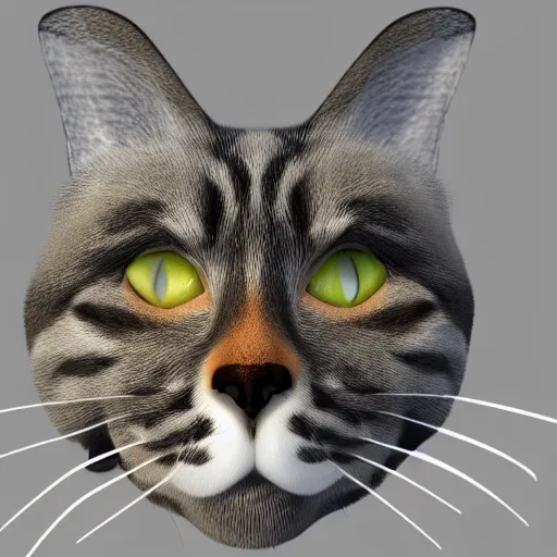 Image similar to 3 d model of a cat