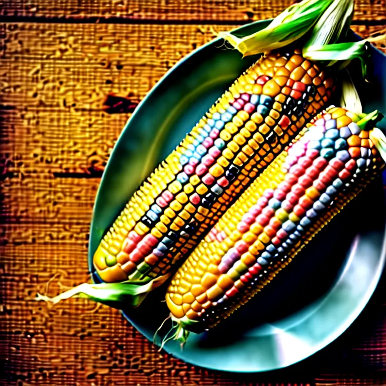 Prompt: corn in the sea vintage coutry style