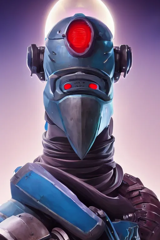 Image similar to epic mask helmet robot ninja portrait stylized as fornite style game design fanart by concept artist gervasio canda, behance hd by jesper ejsing, by rhads, makoto shinkai and lois van baarle, ilya kuvshinov, rossdraws global illumination radiating a glowing aura global illumination ray tracing hdr render in unreal engine 5