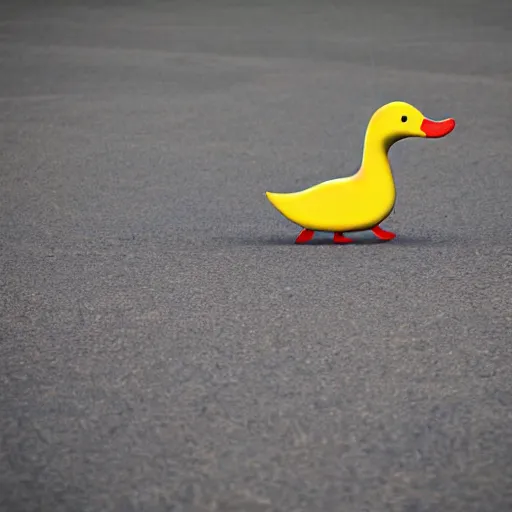 Image similar to minimalist stock art of a banana duck walking his dog