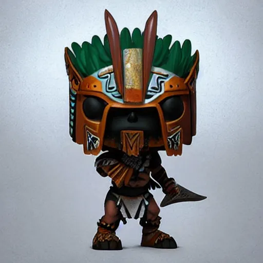 Image similar to spartan shaman wolf peyote funko pop