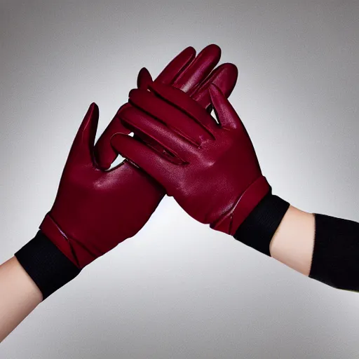 Prompt: Fashion photography, Glove Product, Dystopian Clothe Binding Gloves