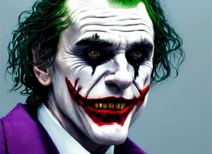 Prompt: highly detailed portrait of daniel day lewis as the joker, in joker ( 2 0 1 9 ), stephen bliss, unreal engine, fantasy art by greg rutkowski, loish, rhads, ferdinand knab, makoto shinkai and lois van baarle, ilya kuvshinov, rossdraws, tom bagshaw, global illumination, radiant light, detailed and intricate environment