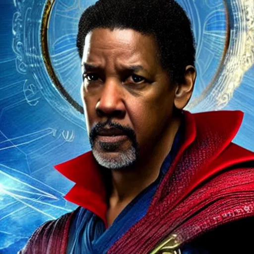 Prompt: denzel washington as doctor strange. realistic concept art