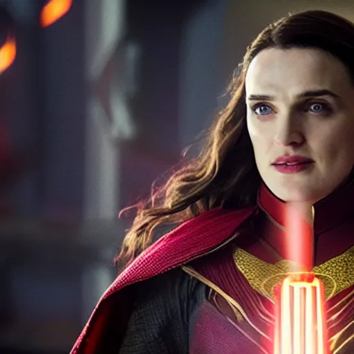 Image similar to A still of Katie McGrath as Scarlet Witch in Doctor Strange and the Multiverse of Madness (2022)