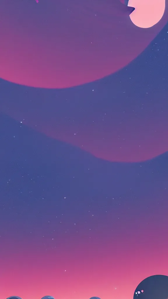 Prompt: beautiful pink ocean horizon view on a lush tropical alien planet, clear sky, massive planet in space over the horizon, rule of thirds, trending on artstation, digital art by hayao miyazaki, studio ghibli style, iphone wallpaper