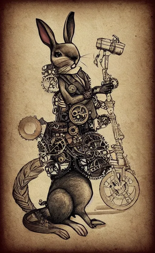 Prompt: “Steampunk rabbit”