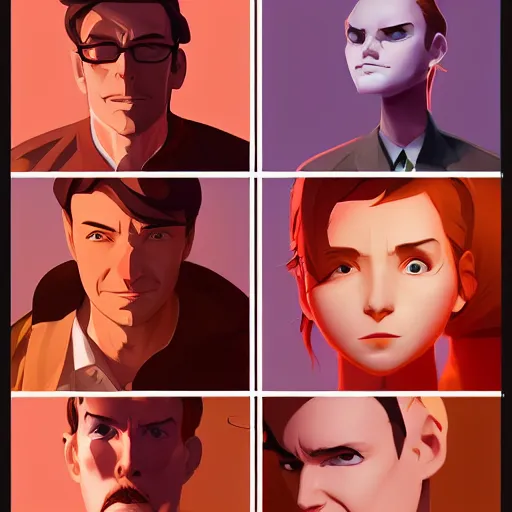 Image similar to face icon stylized minimalist michael crichton, loftis, cory behance hd by jesper ejsing, by rhads, makoto shinkai and lois van baarle, ilya kuvshinov, rossdraws global illumination