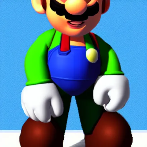 Image similar to Obama as a Super Mario 64 character