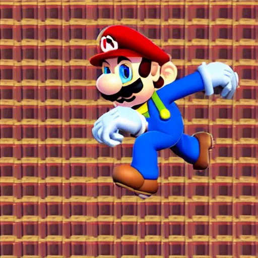 Prompt: average super mario 6 4 speedrunner