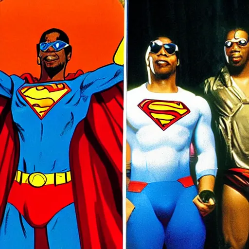 Prompt: Pootie tang as superman