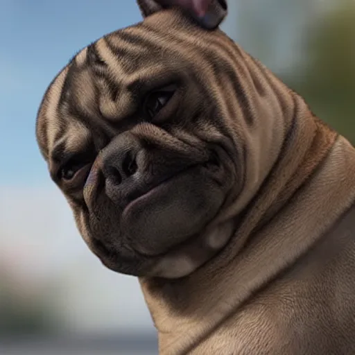 Image similar to Dwayne Johnson as a dog