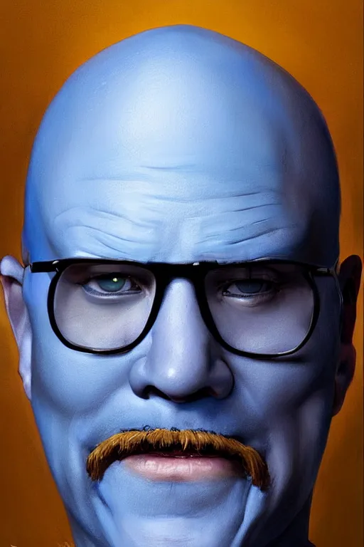 Image similar to Tobias Funke as blue man. digital painting, artstation, concept art, smooth, sharp focus, illustration, art by artgerm and donato giancola and Joseph Christian Leyendecker, Ross Tran, WLOP