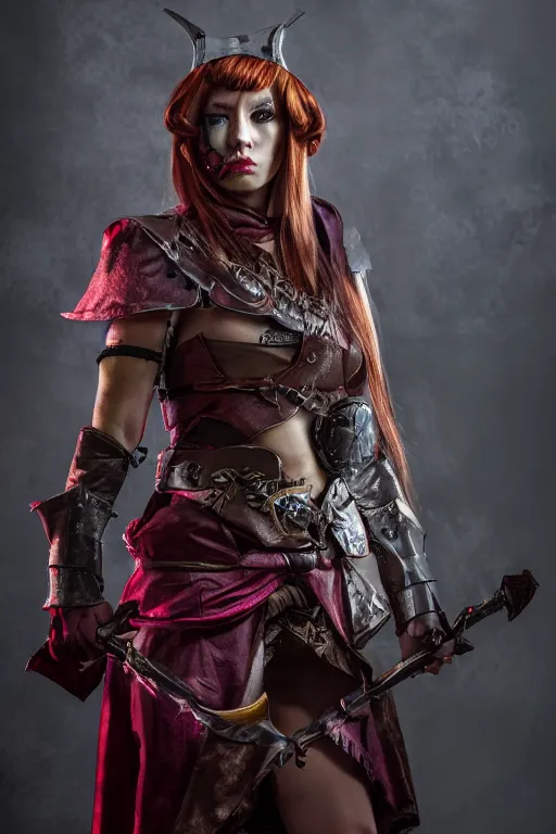 Image similar to a female DND hexblood, high resolution film still, 8k, HDR colors, cosplay, studio lighting