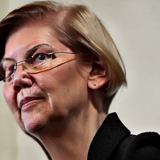 Image similar to the native american chief indian elizabeth warren lamenting to the press she is not a man