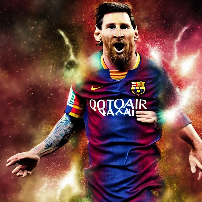 Image similar to lionel messi as a minotaur, gorgeous art, epic, 8 k,