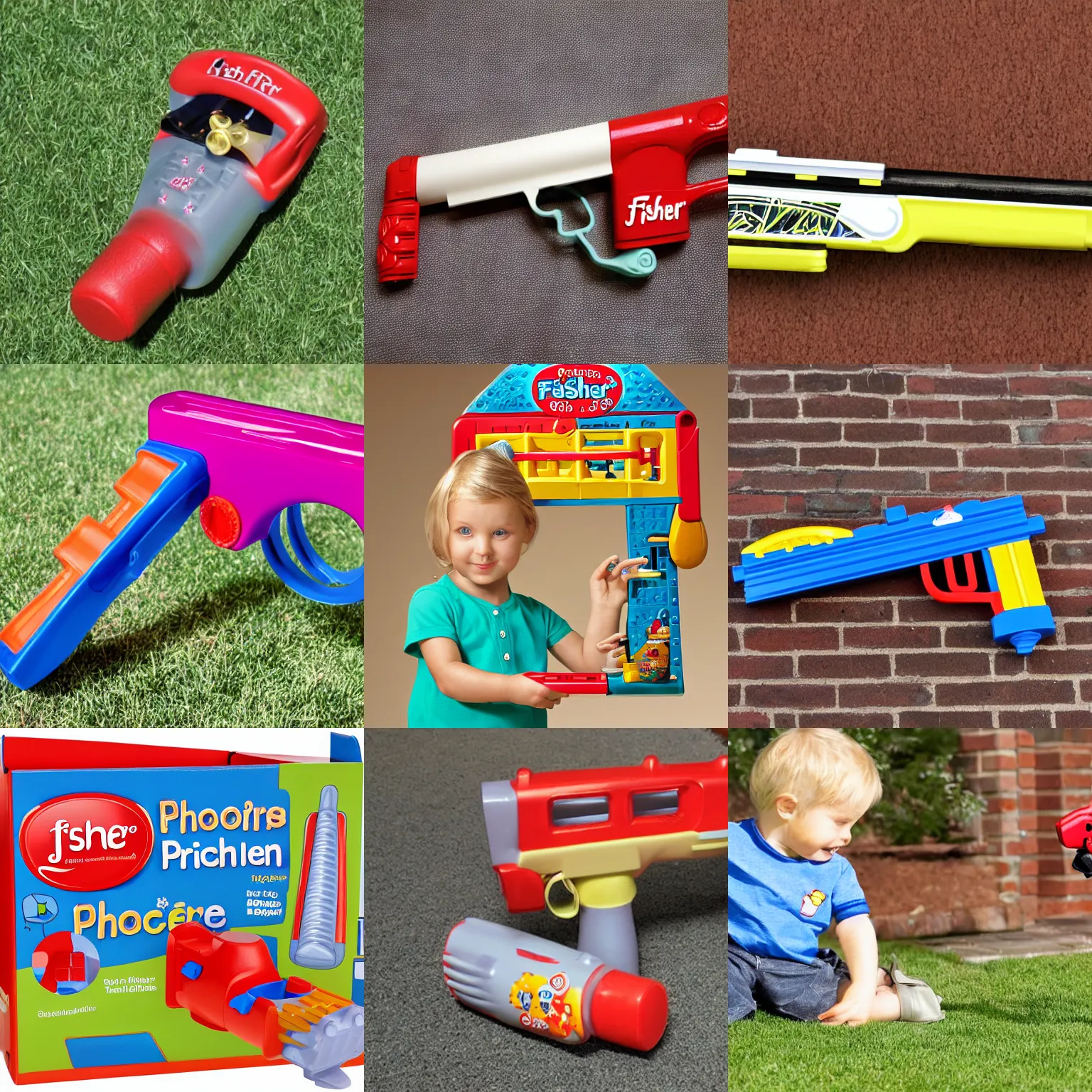 Prompt: fisher-price shotgun