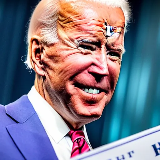 Prompt: joe biden drinks a 4 0 ounce bottle of malt liquor