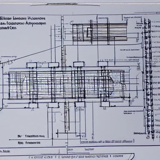 Image similar to blueprints for a nuclear reactor