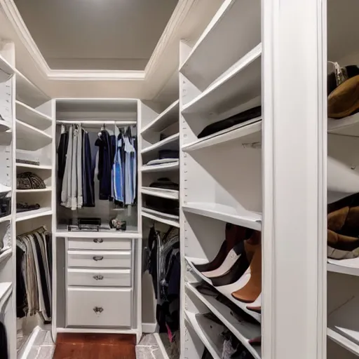 Image similar to a real estate home interior photo. a closet that goes to another dimension,