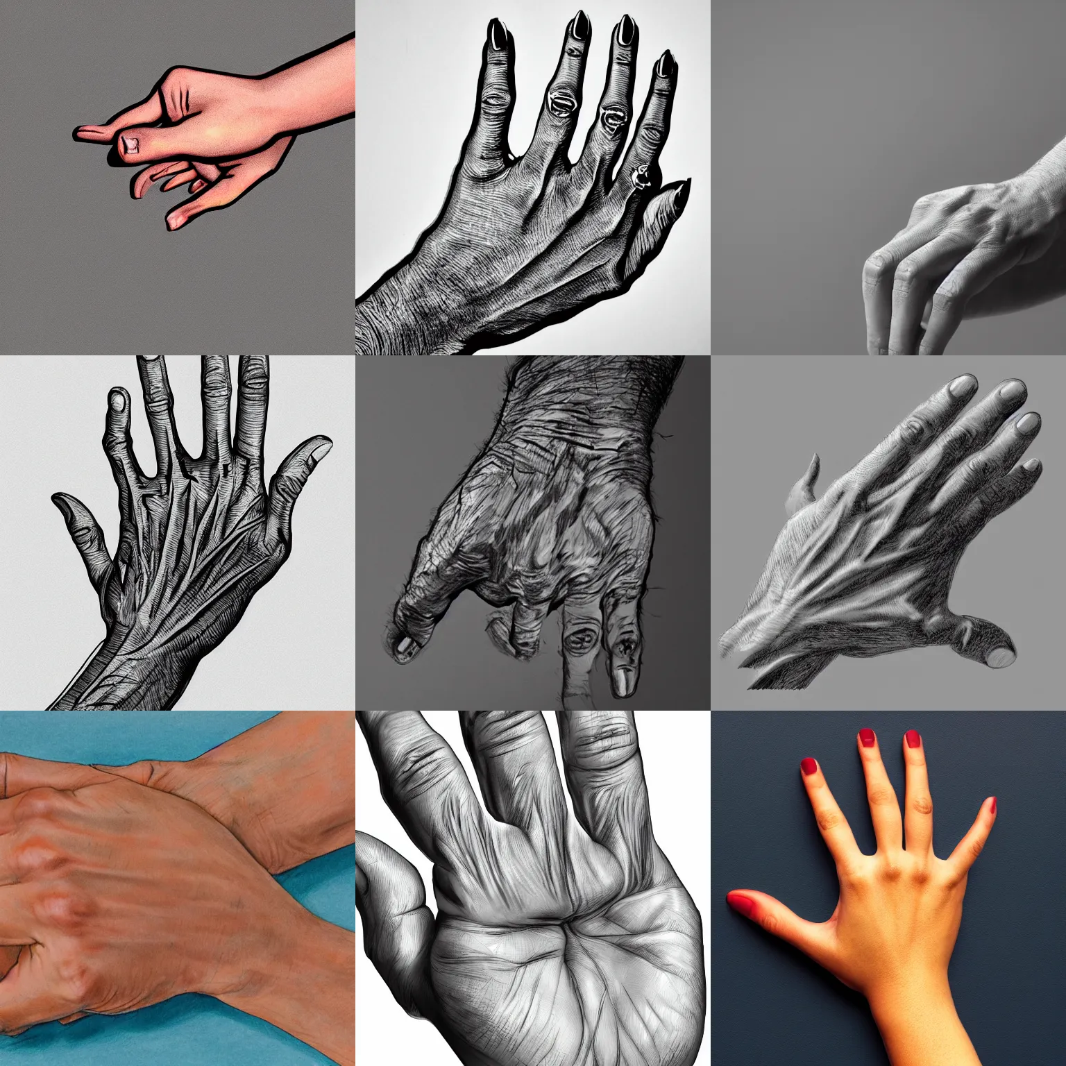 Prompt: proper hand structure, very detailed, 4k