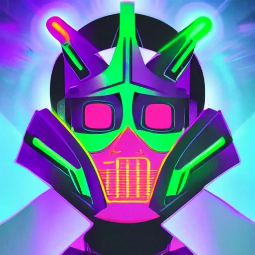 Prompt: villian, electronic enigma, in the style of simon beasley