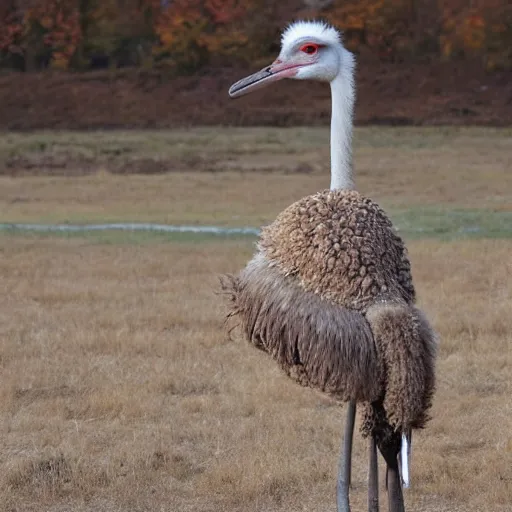 Prompt: ostrich in a halloween costume