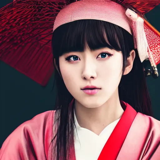 Image similar to a dynamic, epic cinematic 8K HD movie shot of close-up japanese beautiful cute young J-Pop idol actress girl face. Motion, VFX, Inspirational arthouse, at Behance, with Instagram filters, Photoshop, Adobe Lightroom, Adobe After Effects