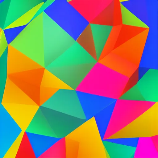 Prompt: very colorful, low poly, iphone background
