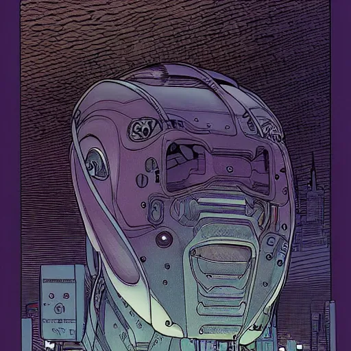 Prompt: Ghost in the machine by Moebius, cyberpunk, masterpiece