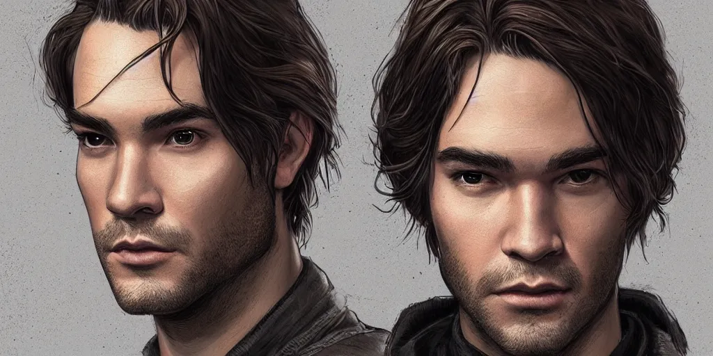 Image similar to Quentin Coldwater from the Magicians syfy Series, detailed portrait, intricate complexity, artgerm and ilya kuvshinov, quixel megascan