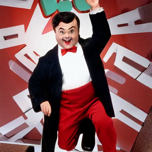 Image similar to jack black as peewee herman, peewee's playhouse, tv still