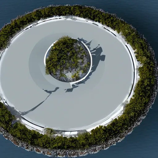 Prompt: a floating sky island anchored to the ground by four gigantic chains