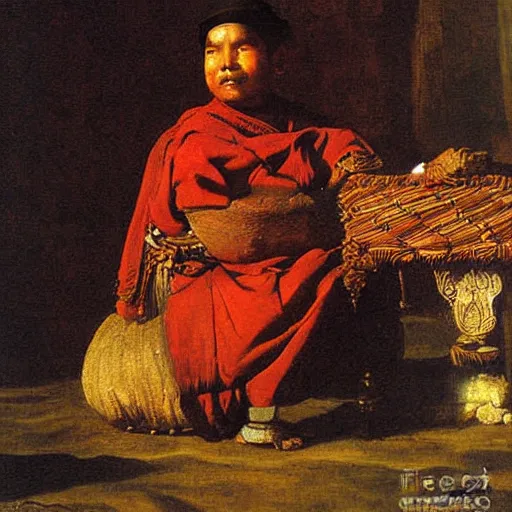 Image similar to nepal painting by diego velazquez