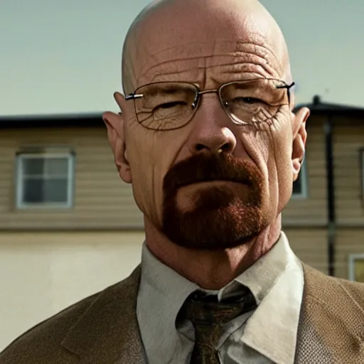 Image similar to walter white in the wire tv show, 4 k