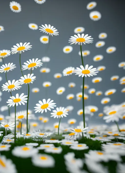 Image similar to bright white zen livingroom with walls made of smooth daisies by zaha hadid, up close shot, sharp focus, global illumination, radiant light, irakli nadar, octane highly render, 4 k, ultra hd,